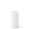3"D x 6.5"T WHITE LUMINARA PILLAR CANDLE