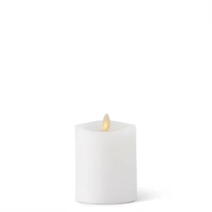 3.5"D x 5.5"T WHITE LUMINARA PILLAR CANDLE