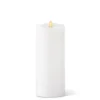 3.5"D x 8.5"T WHITE LUMINARA PILLAR CANDLE
