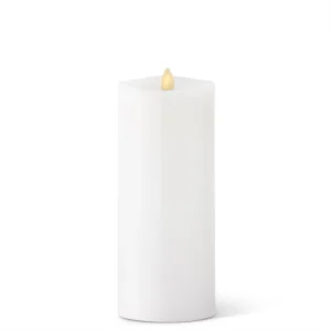 3.5"D x 8.5"T WHITE LUMINARA PILLAR CANDLE