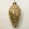 5.9" GOLD GLASS PINECONE ORNAMENT