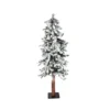 5'x28"D FLOCKED ALPINE TREE