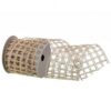 4"x10Y CHAMPAGNE/ GOLD KNITTED METALLIC NET WIRED RIBBON