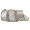 2.5"x10Y CHAMPAGNE GLITTER SATIN RIBBON