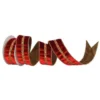2.5"X5Y DIAMOND JEWEL TRIM RED VELVET WIRED RIBBON