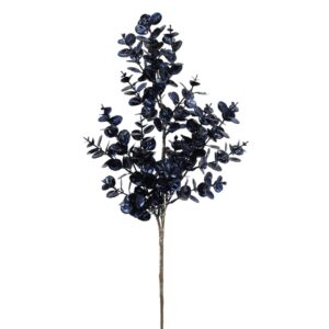 27" METALLIC NAVY EUCALYPTUS SPRAY