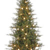7'x44"D POTTED FIELDSTONE SPRUCE (ADDITIONAL G40 CLEAR FROSTED LIGHTS)