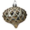 5.5" CHAMPAGNE GOLD GLASS ONION ORNAMENT