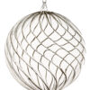 6" CLEAR GLASS CHAMPAGNE GLITTER OPULENT BALL ORNAMENT