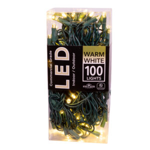100 LIGHTS 5MM WARM WHITE LED LIGHT SET