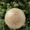 6" GOLD & SILVER SEQUIN/ GLITTER BALL ORNAMENT