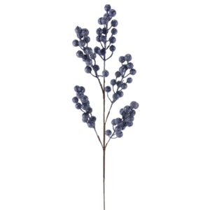 26" BLUE GLITTER BERRY SPRAY