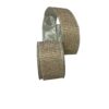 2.5"x10Y CHAMPAGNE GLITTER WAFFLE WIRED RIBBON