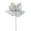 19" SILVER/ CHAMPAGNE GOLD METALLIC POINSETTIA STEM