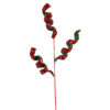 27" HOLIDAY GREEN/ RED SEQUIN SWIRL SPRAY