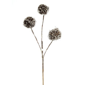 29" NATURAL FROST ICED TWIG BALL SPRAY
