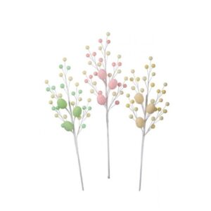 18"GLAZED EGG AND BERRY SPRAY - SET OF 3