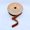 1"x10Y RED ICE VELVET WITH METALLIC GOLD BACK WIRED RIBBON