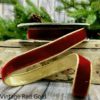 1"x10Y VINTAGE RED LUSH VELVET WITH METALLIC GOLD BACK WIRED RIBBON