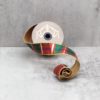1.5"x10Y RED/GREEN/ GOLD DUPION ABERDEEN PLAID WIRED RIBBON WITH METALLIC GOLD EDGE