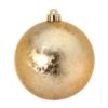 140MM SHATTERPROOF LIGHT GOLD FROST BALL - BOX OF 2
