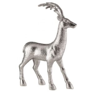 27"H SILVER GLITTER STANDING DEER