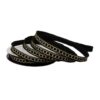 1"X5Y BLACK/ GOLD VELVET BROCADE WIRED RIBBON