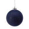 120MM NAVY VP FLOCKED BALL ORNAMENT - BOX OF 3