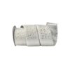 4"x5Y WHITE/ SILVER FAUX SNOW WITH GLITTER WIRED RIBBON