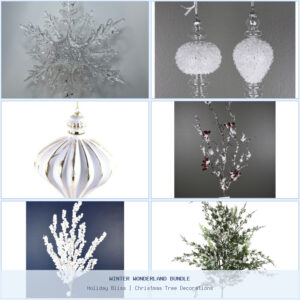 Winter Wonderland Christmas Tree Bundle — 7.5ft Tree