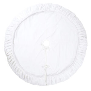 VICKERMAN PLUSH WHITE VELVET TREE SKIRT