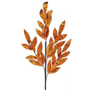 30" ORANGE GLITTER LAUREL/ BAYLEAF SPRAY