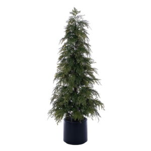 Cedar potted artificial tree UV rated