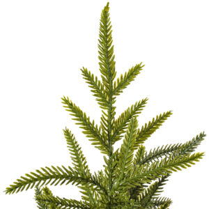 Green Norfolk Pine potted artificial Christmas tree